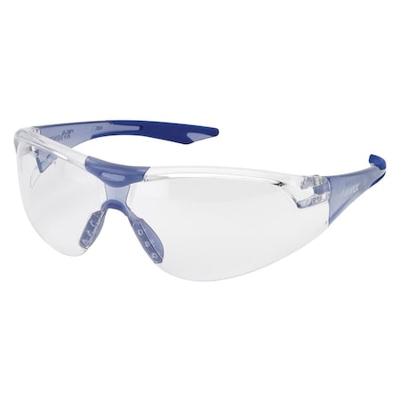 Delta Plus Safety Glasses, Anti-Fog & Anti-Scratch, Clear Lens, Clear Frame, Frameless WELSG18CAFBLU
